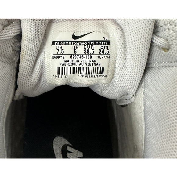 Nike Force, Sky High, Hidden Wedge, White Metallic Silver Sneakers Size 7.5 - Picture 5 of 6